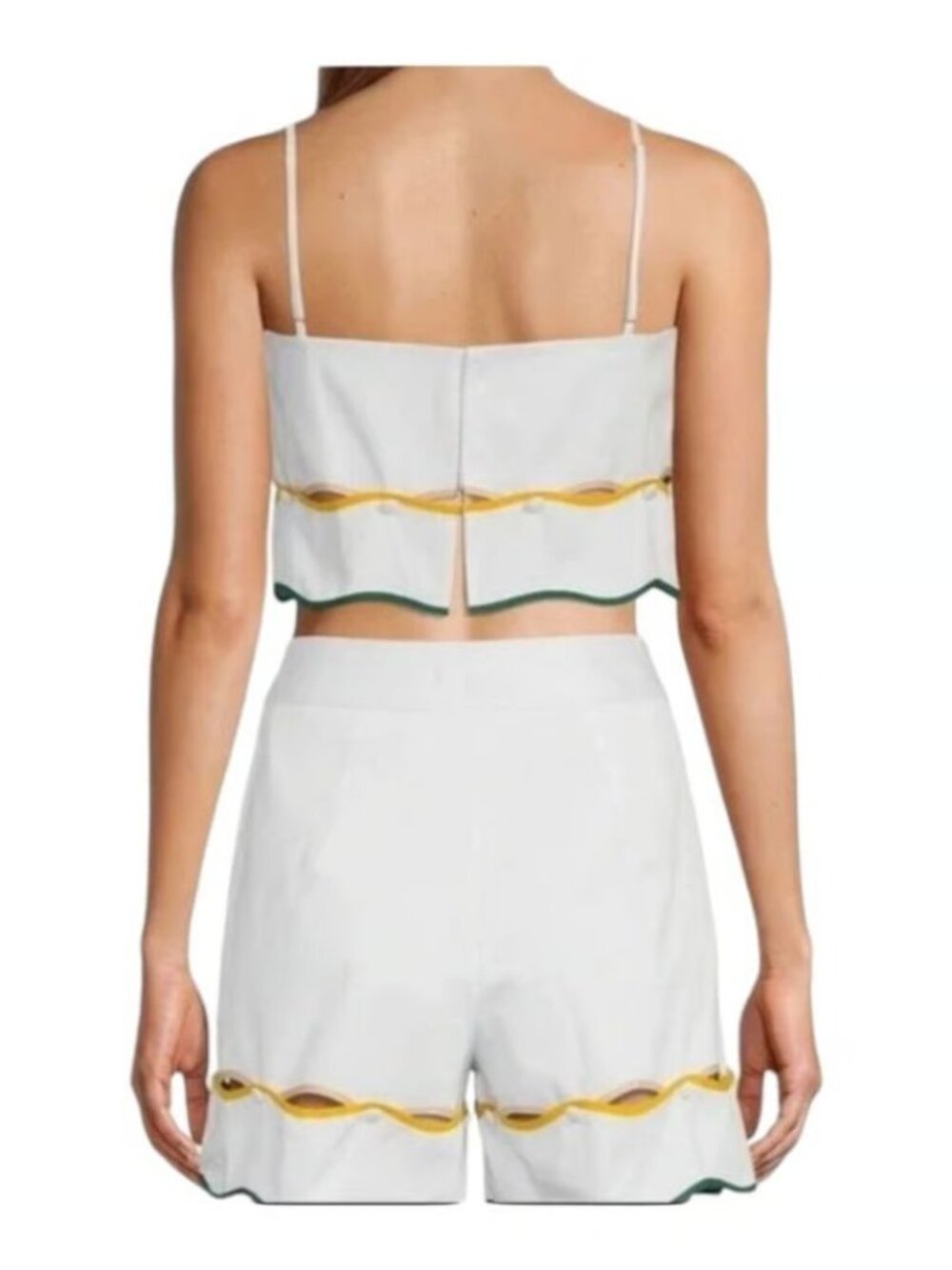 Antonio Melani x The Nat Note Zoe SET 10 Scalloped High Waisted Shorts Top NEW - Picture 6 of 15